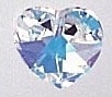 Mill Hill 13036  Small Heart Crystal AB (1vnt. 10mm)