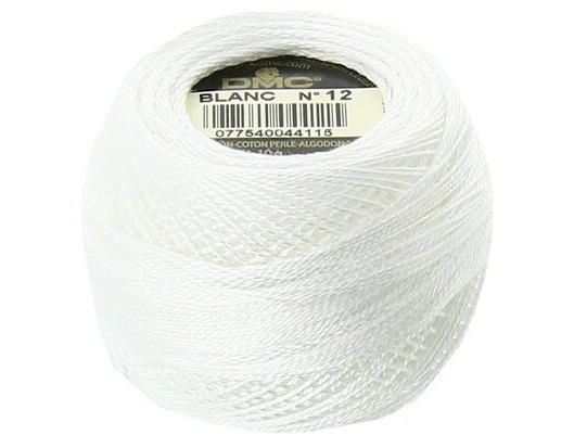 DMC Perle Cotton Nr.12, spalva Blanc