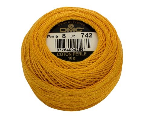 DMC Perle Cotton Nr.8, spalva 742