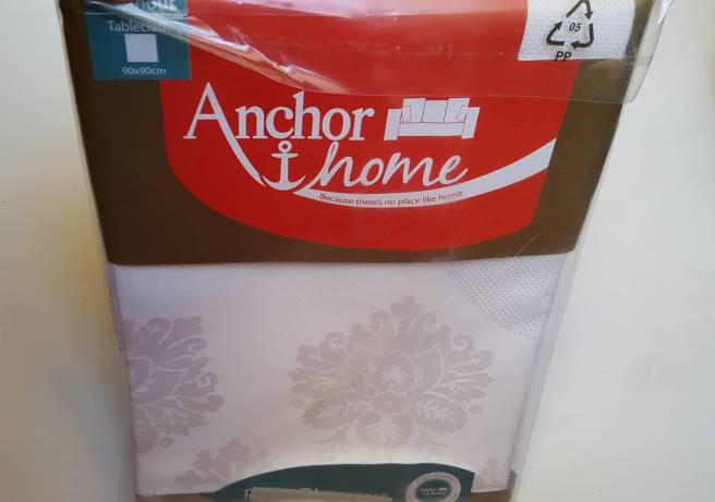 Anchor Home "Pure Glamour" staltiesė, balta, 90x90cm