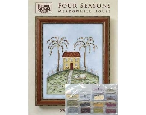 Four Seasons - Meadowhill House (Debbie Mumm siuvinėjimo schema ir karoliukai)