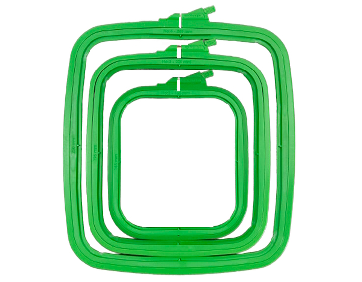 .Nurge kvadratinis lankelių rinkinys (3 vnt, žali)